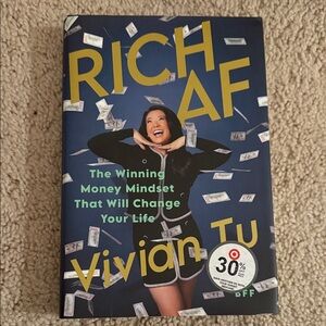 Rich AF Money Mindset Book - Navy Blue and Gold